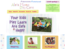 Tablet Screenshot of aleshomedaycare.com